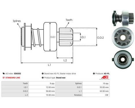 Free wheel drive, starter, Image 4