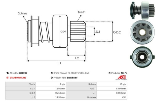 Free wheel drive, starter, Image 4