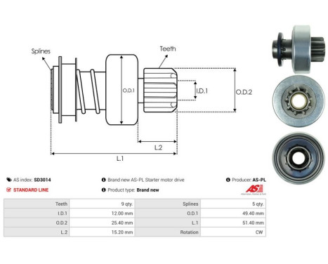 Free wheel drive, starter, Image 4