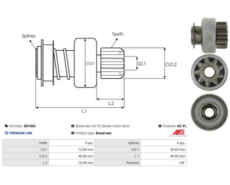 Free wheel drive, starter, Image 4