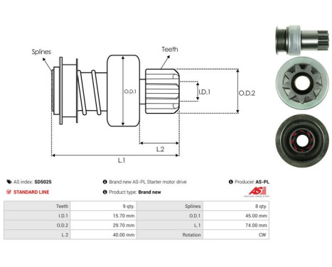 Free wheel drive, starter, Image 4