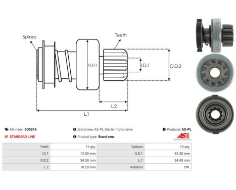 Free wheel drive, starter, Image 4