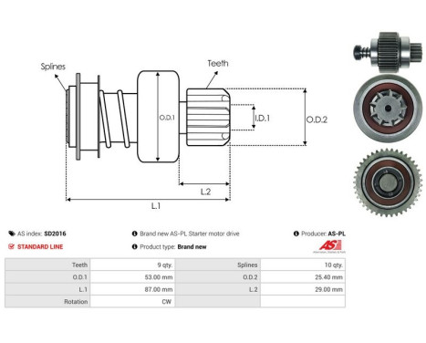 Free wheel drive, starter, Image 4