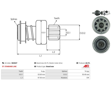 Free wheel drive, starter, Image 4