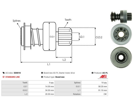 Free wheel drive, starter, Image 4