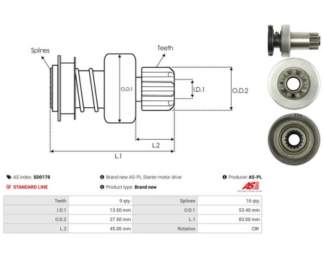 Free wheel drive, starter, Image 4