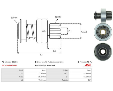 Free wheel drive, starter, Image 4