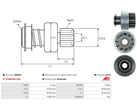 Free wheel drive, starter, Image 4