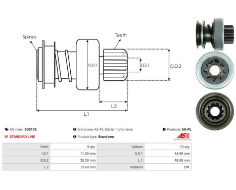 Free wheel drive, starter, Image 4