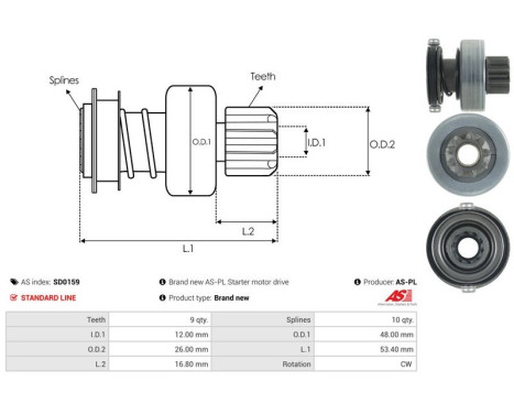 Free wheel drive, starter, Image 4