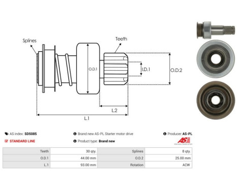 Free wheel drive, starter, Image 4