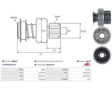 Free wheel drive, starter, Image 4