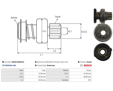 Free wheel drive, starter, Image 4