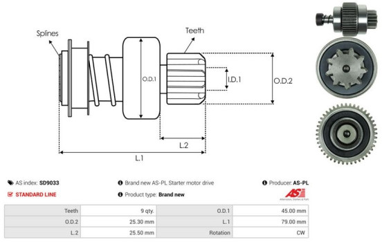 Free wheel drive, starter, Image 4