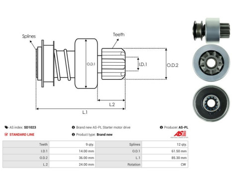 Free wheel drive, starter, Image 4