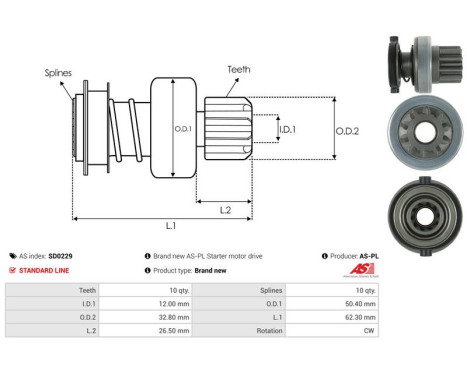 Free wheel drive, starter, Image 4