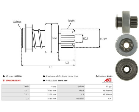 Free wheel drive, starter, Image 4