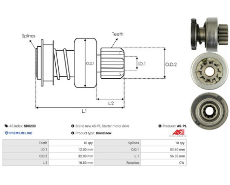 Free wheel drive, starter, Image 4