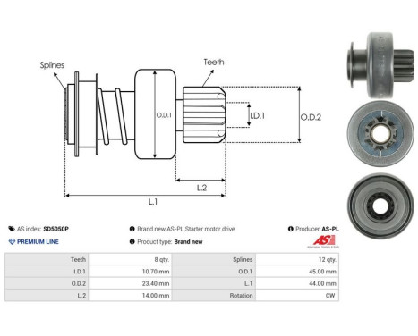 Free wheel drive, starter, Image 4