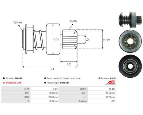 Free wheel drive, starter, Image 4