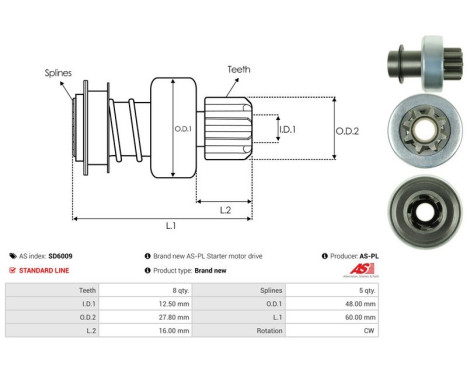 Free wheel drive, starter, Image 4