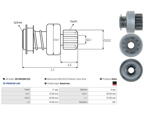 Free wheel drive, starter, Image 4