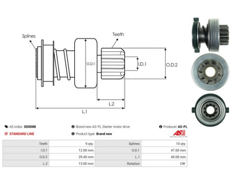 Free wheel drive, starter, Image 4