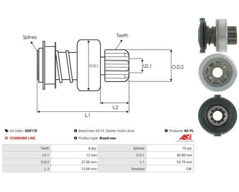 Free wheel drive, starter, Image 4