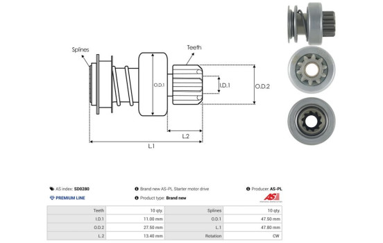 Free wheel drive, starter, Image 4