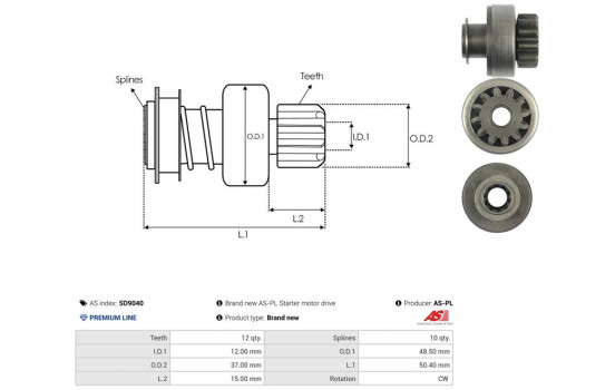 Free wheel drive, starter, Image 4