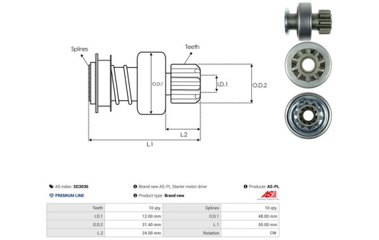 Free wheel drive, starter, Image 4