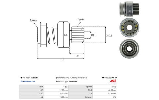 Free wheel drive, starter, Image 4