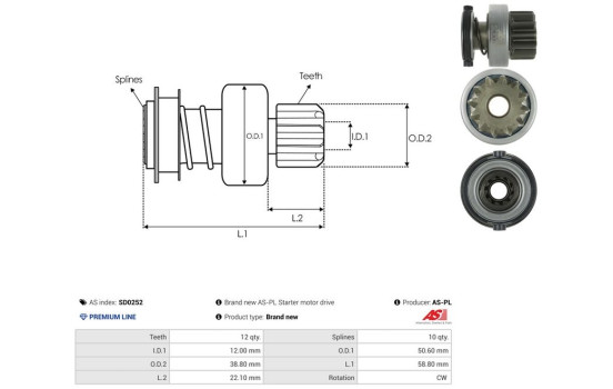 Free wheel drive, starter, Image 4