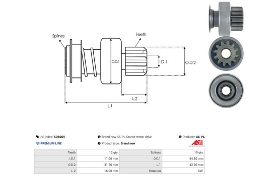 Free wheel drive, starter, Image 4