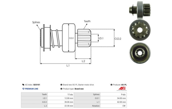 Free wheel drive, starter, Image 4