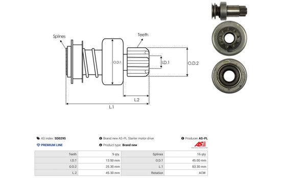 Free wheel drive, starter, Image 4