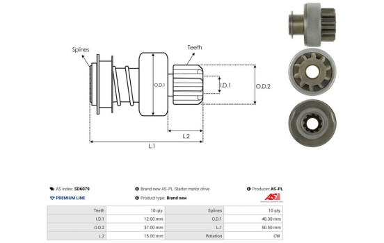 Free wheel drive, starter, Image 4
