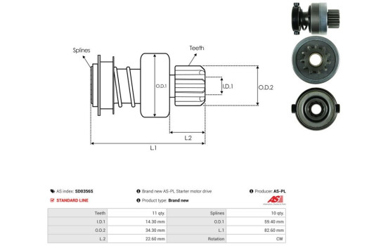 Free wheel drive, starter, Image 4