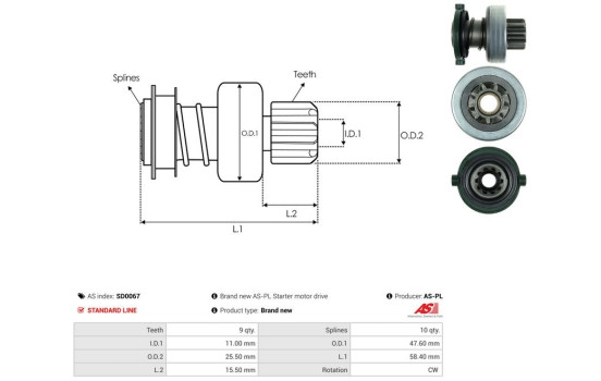 Free wheel drive, starter, Image 4