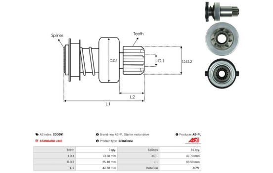 Free wheel drive, starter, Image 4