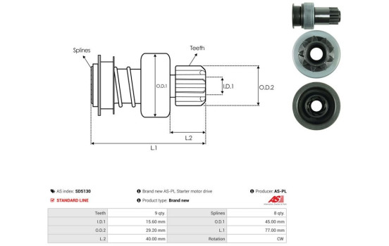 Free wheel drive, starter, Image 4