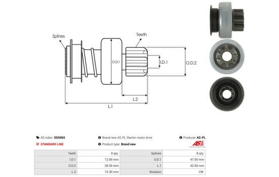 Free wheel drive, starter, Image 4
