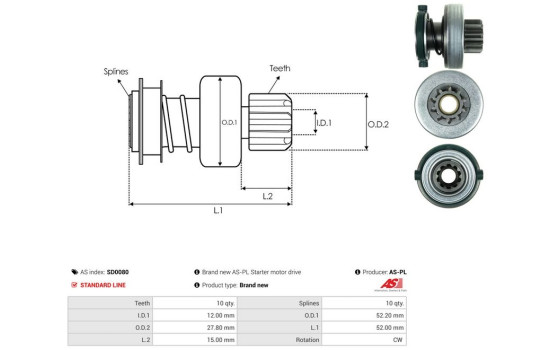 Free wheel drive, starter, Image 4