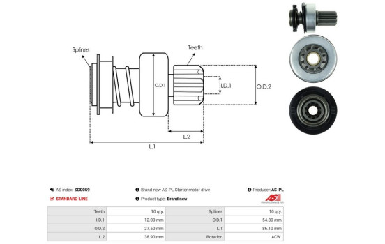 Free wheel drive, starter, Image 4