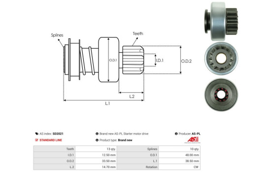 Free wheel drive, starter, Image 4