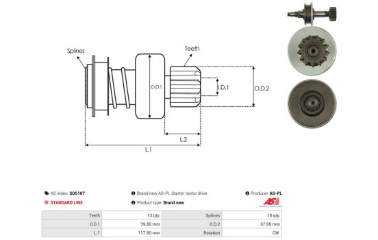 Free wheel drive, starter, Image 4