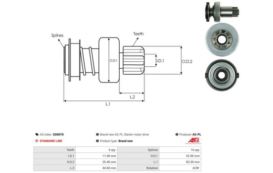Free wheel drive, starter, Image 4