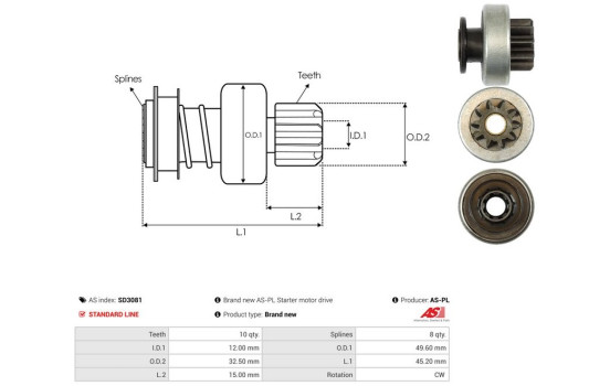 Free wheel drive, starter, Image 4