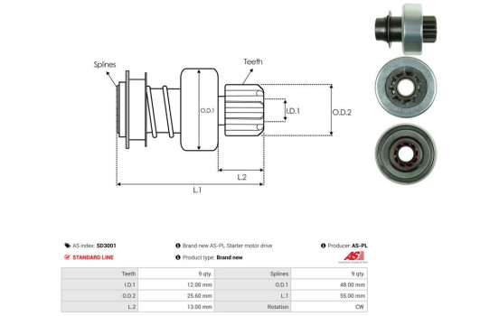 Free wheel drive, starter, Image 4