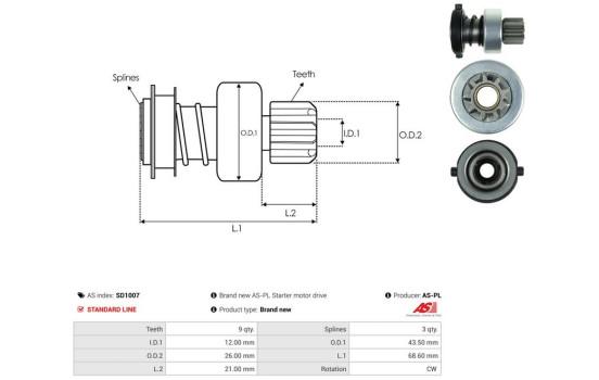 Free wheel drive, starter, Image 4